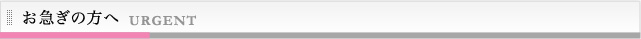 お急ぎの方へ